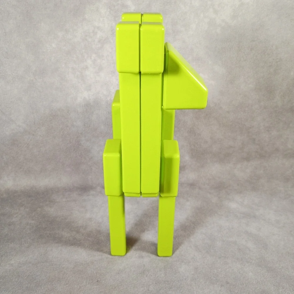 IKEA Monika Mulder Deer Figurine Green Metal Modern Geometric Decor